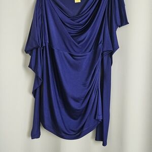 Catherine Malandrino Royal Blue Drape Blouse